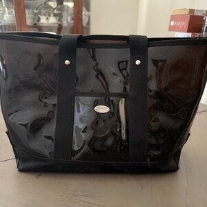 Coach Black Glossy Tote Bag